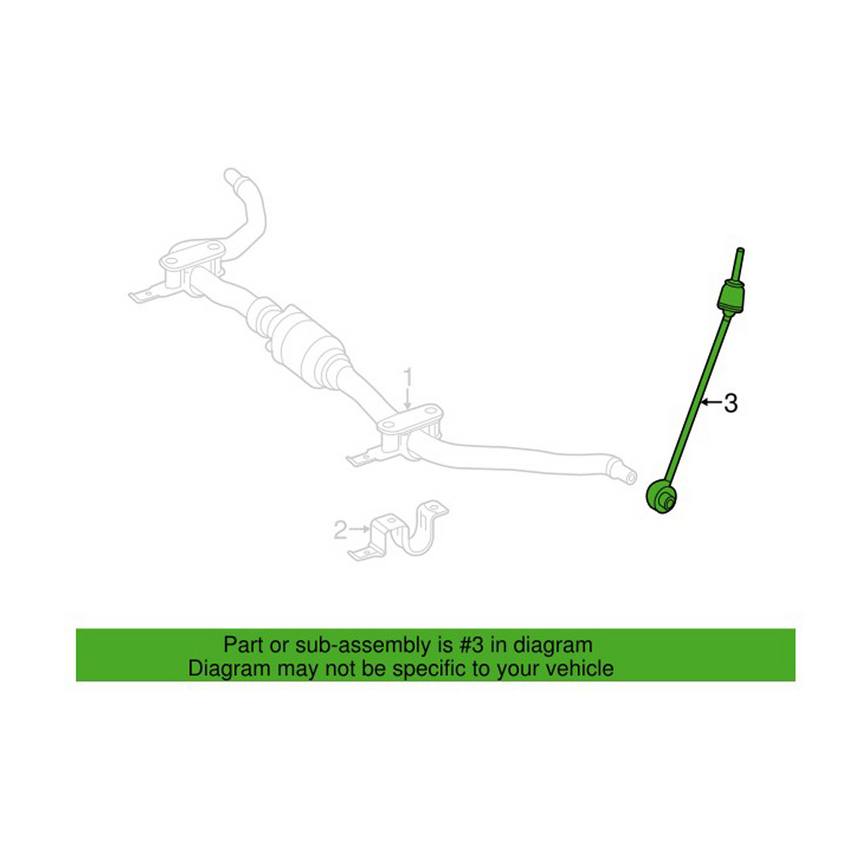 Mercedes Sway Bar End Link Front Passenger Side 1663200889 Genuine